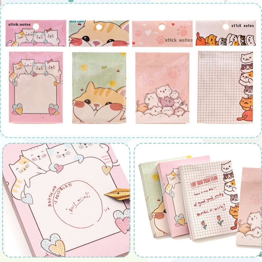 Cat Kawaii Sticky Notes ( 1pc )
