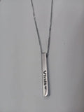 Customized 3D Bar Pendant - Silver