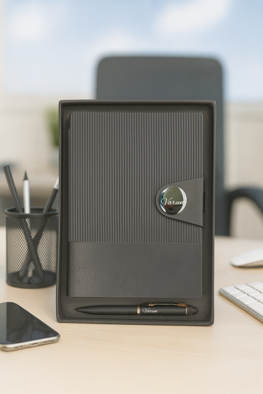 Nexon Flip Diary+ Classic Metal Pen-Black