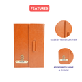 Personalized Vegan Leather Diary with pen-BROWN