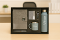 Nexon Metal Flip Diary + Nexon Metal Pen + Classy Leather Metal Keychain + Classy Metal Card Holder + Classic Smart Bottle  + Stainless Steel Mug - GREY