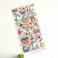 Cute Cat Adventure Stickers ( 1sheet )