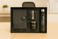 Nexon Metal Flip Diary + Nexon Metal Pen + Classy Leather Metal Keychain + Classy Metal Card Holder + Classic Smart Bottle  + Stainless Steel Mug - BLACK