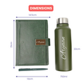Classy Executive Diary + Classic Metal Pen + Classic Smart Bottle  - Green