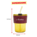 Personalized Leather Sleeve Coffee Tumbler-Wine