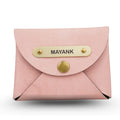 Classy Leather Customized Business-Visitng Card Holder (Pink)