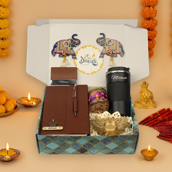 "Personalized Diwali Gift Hamper 7.0-Brown