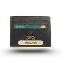 Classy Leather Customised Unisex Card Wallet - Black