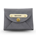 Classy Leather Customized Business-Visitng Card Holder (Grey)
