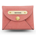 Classy Leather Customized Business-Visitng Card Holder (Peach)
