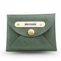 Classy Leather Customized Business-Visitng Card Holder (Olive Green)