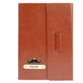 Personalized Vegan Leather Diary with pen-BROWN