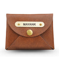 Classy Leather Customized Business-Visitng Card Holder (Tan)