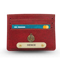 Classy Leather Customized Unisex Card Wallet - Wine