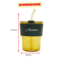 Personalized Leather Sleeve Coffee Tumbler-Green