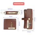 Nexon Leather Personalized Men's Combo (3 pcs) - Brown