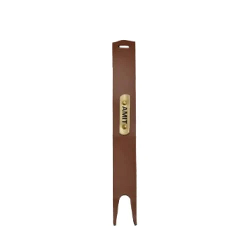 Bookmark Leather Tag for Readers | Personalised with Name (Tan)