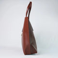 Customized Women's Tote Bag in Vogue (Product 1) + Mini Make up kit (Product 2) - Brown Royal Blue