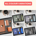 Classy Executive Diary + Classic Metal Pen + Classy Leather Metal Keychain + Classy Card Holder + Classic Smart Bottle  + Stainless Steel Mug - Grey