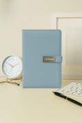 Classy Metal Flip Diary-Light Blue