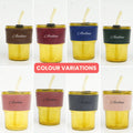 Personalized Leather Sleeve Coffee Tumbler-Grey