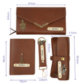 Nexon Ladies 4 Pc Combo (Lady Wallet 1.0, Passport, Eyewear, Keychain) (Tan)