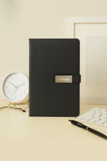 Classy Metal Flip Diary-Black