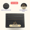 Classy Leather Customised Unisex Card Wallet - Black