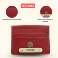 Classy Leather Customized Unisex Card Wallet - Wine