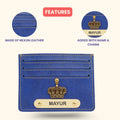 Classy Leather Customised Unisex Card Wallet - Royal Blue