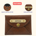 Classy Leather Customized Business-Visitng Card Holder (Brown)