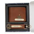 Personalized Nexon Leather Men's Combo (2 pcs) - Tan