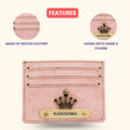 Classy Leather Customised Unisex Card Wallet - Pink