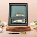 Personalised Pen & Men's Combo (2 pcs) - Olive Green