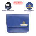 Personalized Nexon Leather Chained Sling Bag - Royal Blue