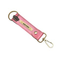 Classy Leather Customized Stylish Keychain with Hook - Peach