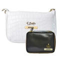 Customized Women's Croc Sling Bag + Mini Make up kit - White Black
