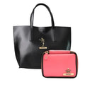 Customized Women's Tote Bag in Vogue (Product 1) + Mini Make up kit (Product 2) - Black Pink