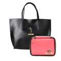 Customized Women's Tote Bag in Vogue (Product 1) + Mini Make up kit (Product 2) - Black Pink