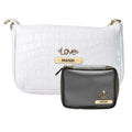 Customized Women's Croc Sling Bag + Mini Make up kit - White Grey