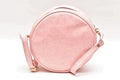 Classy Leather Customized Chained Sling Bag Round + Men's Wallet - Light Pink Tan
