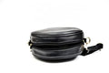 Classy Leather Customized Chained Sling Bag Round + Men's Wallet - Black Light Pink