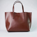 Customized Women's Tote Bag in Vogue (Product 1) + Mini Make up kit (Product 2) - Brown Pink