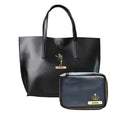 Customized Women's Tote Bag in Vogue (Product 1) + Mini Make up kit (Product 2) - Black Royal Blue
