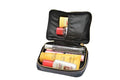 Customized Women's Buttoned Leather Bag + Mini Make up Kit - Yellow Royal Blue