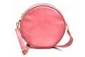 Classy Leather Customized Chained Sling Bag Round + Men's Wallet - Peach Brown