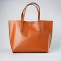 Customized Women's Tote Bag in Vogue (Product 1) + Mini Make up kit (Product 2) - Tan Wine