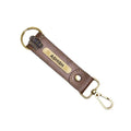 Classy Leather Customized Stylish Keychain with Hook - Brown