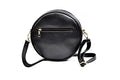 Classy Leather Customized Chained Sling Bag Round + Men's Wallet - Black Royal Blue