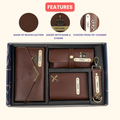 Nexon Ladies 4 Pc Combo (Lady Wallet 1.0, Passport, Eyewear, Keychain) (Brown)